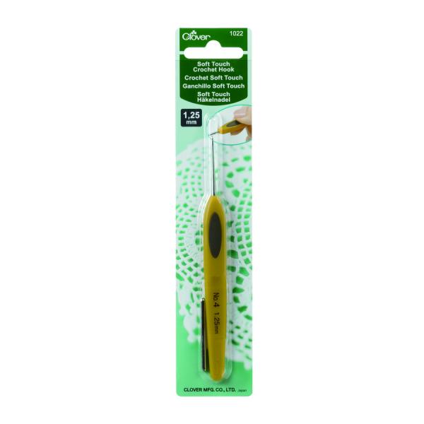 Clover Crochet Hook Soft Touch no.4 - 1.25mm (1022)