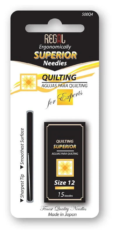 Quilting Between Needles Size 12 by Regal Needles