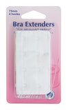 Hemline Bra Extenders White, 75mm / 4 Hooks.