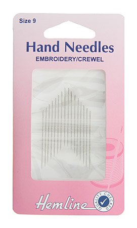 Hemline Embroidery Sewing Needles - Size 9