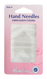 Hemline Embroidery Sewing Needles - Size 9