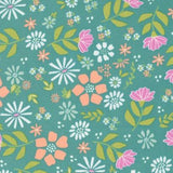 Laguna Sunrise – 37680 18 Teal - 100% Cotton