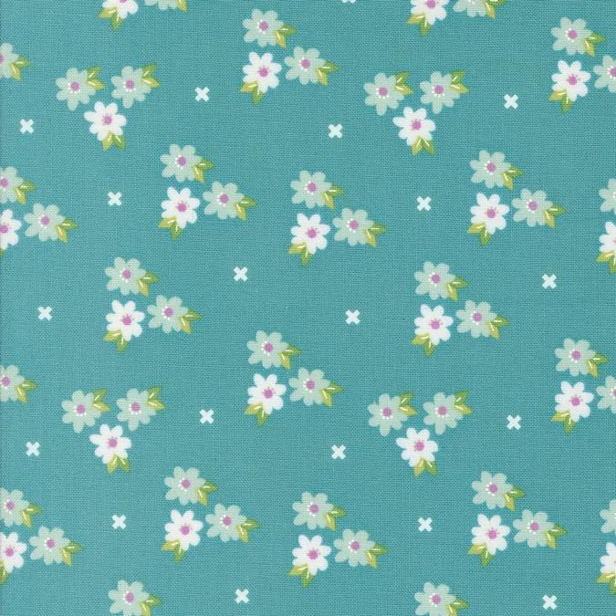 Laguna Sunrise – 37682 18 Teal - 100% Cotton