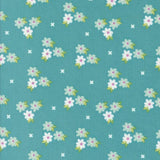 Laguna Sunrise – 37682 18 Teal - 100% Cotton