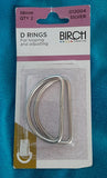 Birch D Rings Silver 38mm