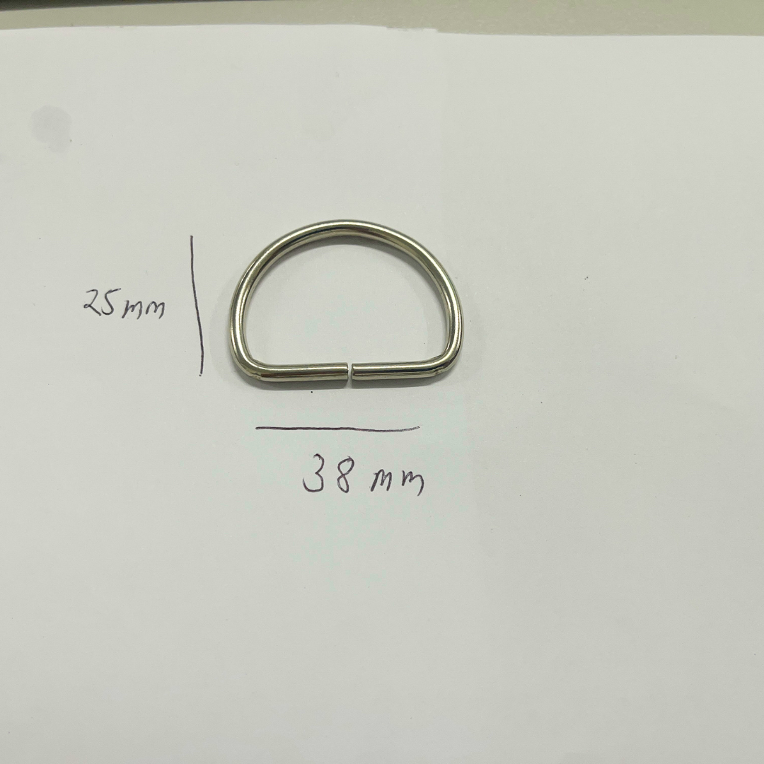 D Ring 38mm wide Silver