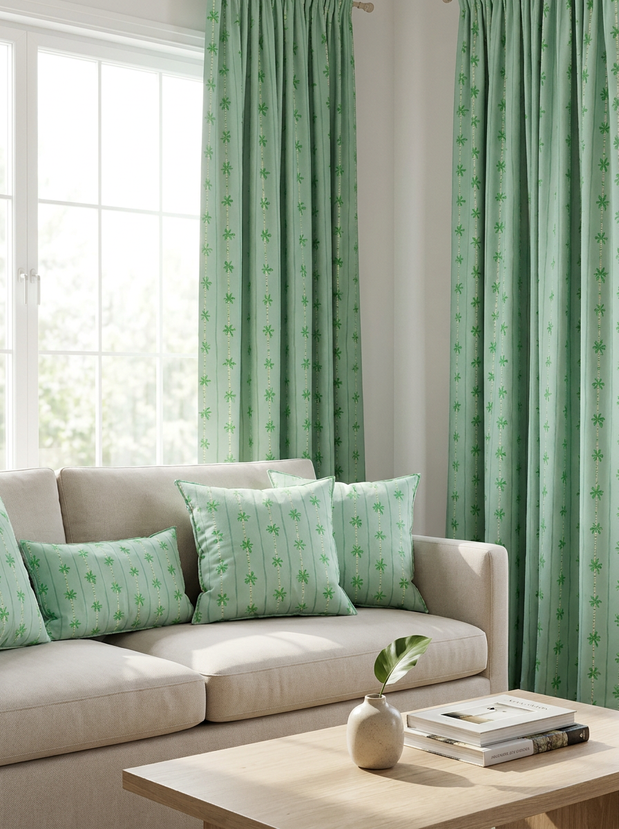 Forever Neverland Palm Stripe C15906 Songbird – Riley Blake 100% cotton quilting fabric, another view