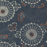 Indigo Blooming M48090 16 100% Cotton Fabric