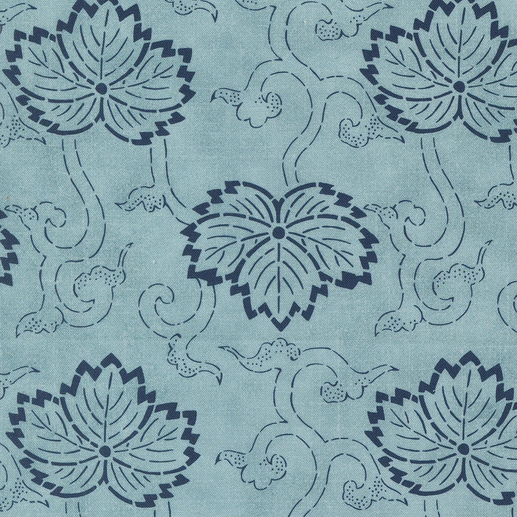 Indigo Blooming M48091 12 100% Cotton Fabric