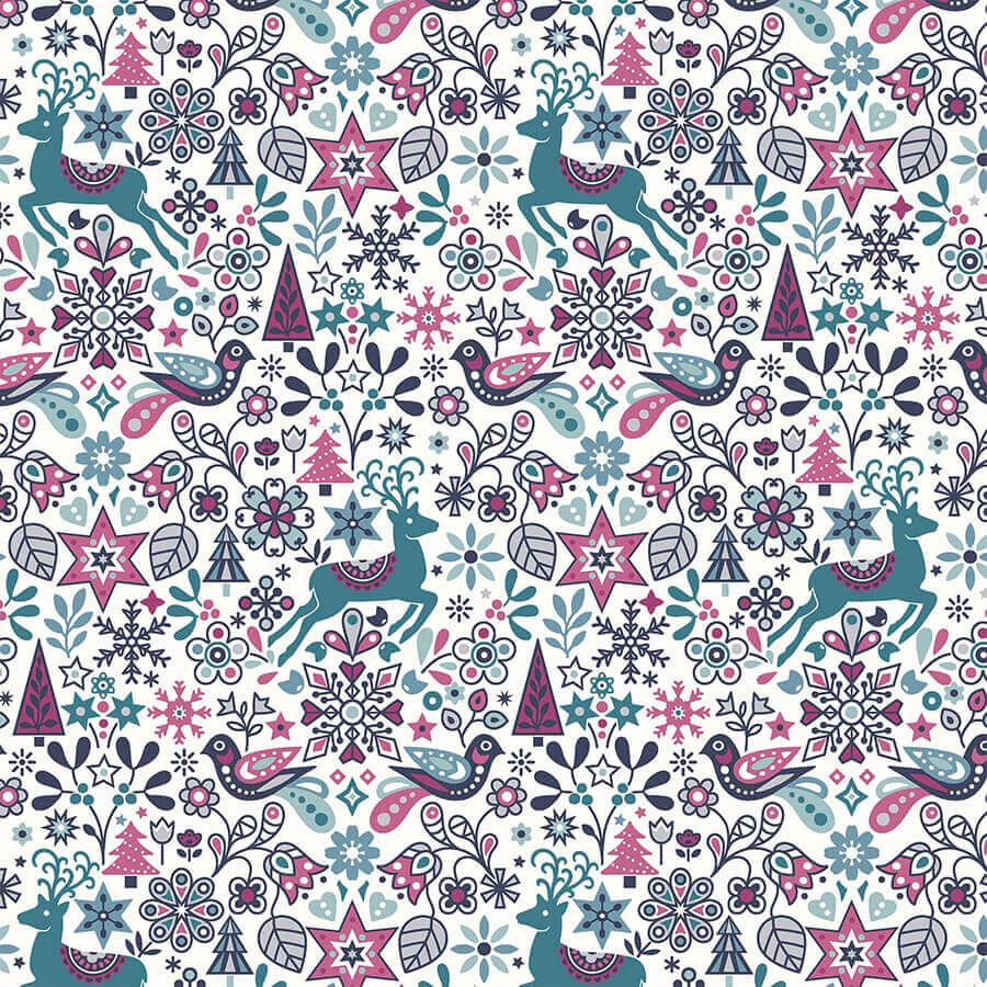 LIBERTY FABRICS A WOODLAND CHRISTMAS-WOODLAND WONDERLAND 6017B 100% Cotton Fabric