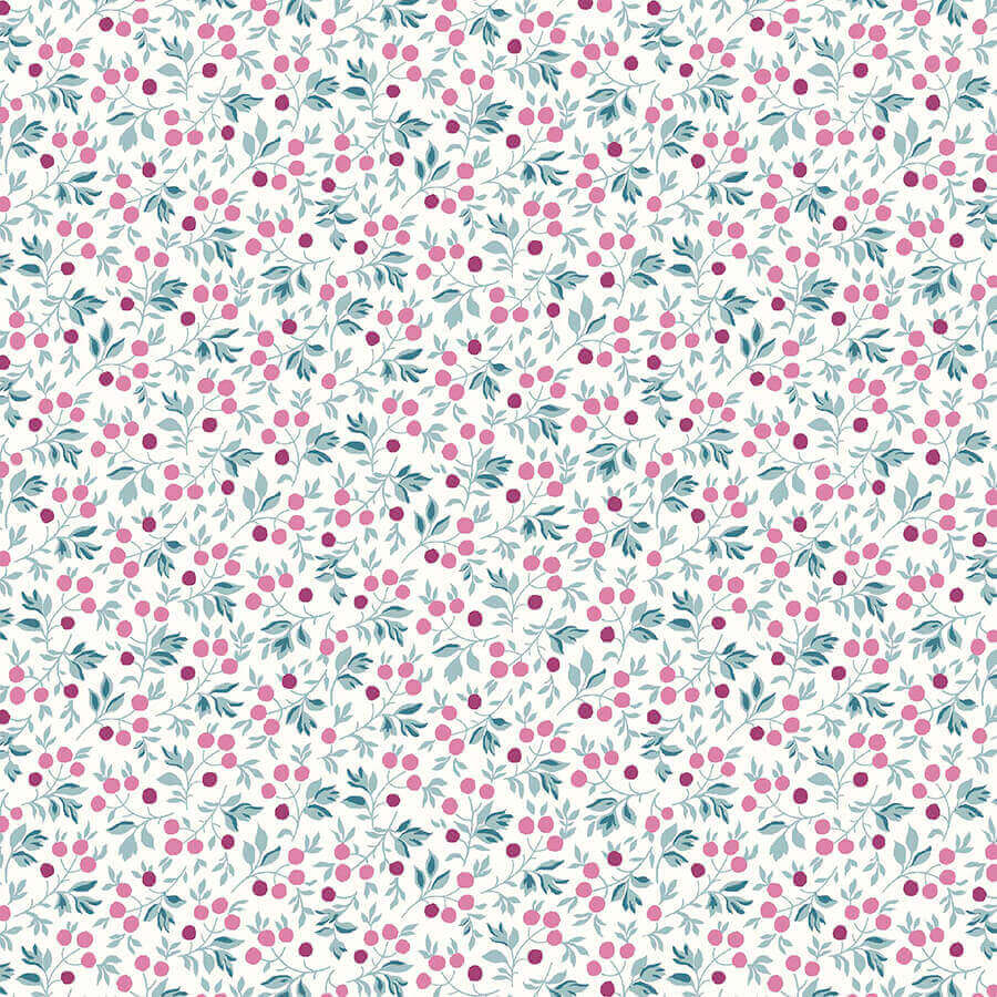 LIBERTY FABRICS A WOODLAND CHRISTMAS-FROST BERRY 6023B 100% Cotton Fabric