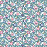 LIBERTY FABRICS A WOODLAND CHRISTMAS-FESTIVE BAUBLES 6024B 100% Cotton Fabric