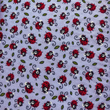 Purple Lady Bird Cotton Fabric