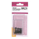 Birch Snap Fasteners Press Studs 6mm Black