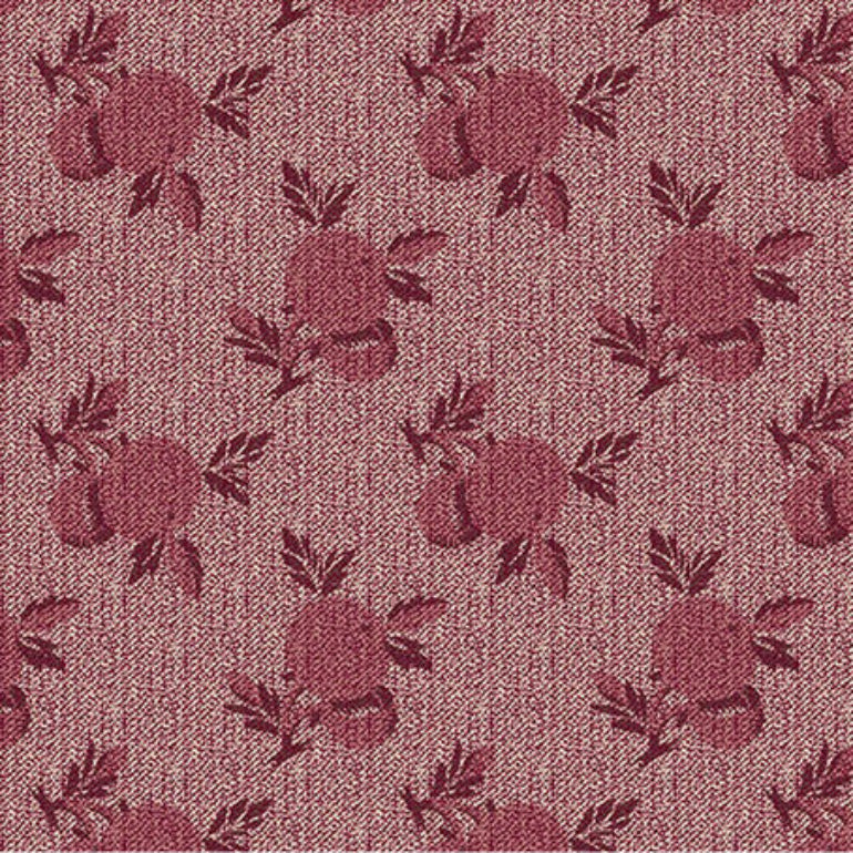 Dahlia by Laundry Basket Quilts Crab Apple Wine A-1379-P 100% Cotton