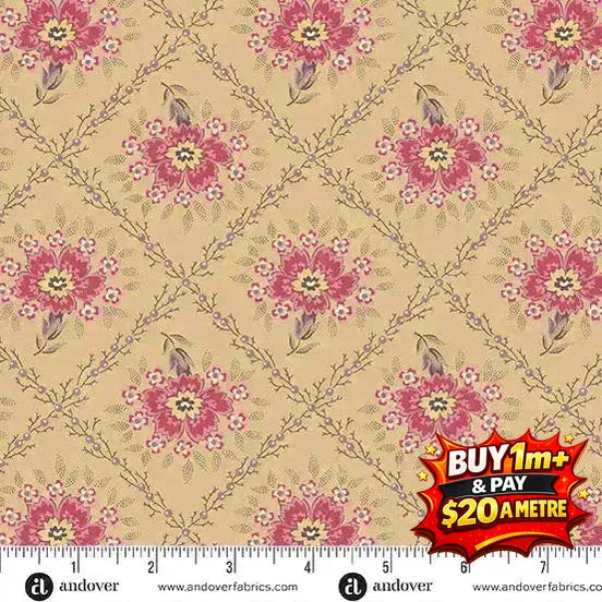 WILDFLOWER COTTAGE - A1591R - 100% COTTON