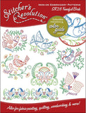 Aunt Martha's 7-Piece Fanciful Birds Embroidery Pattern Kit - Iron-On Transfer Design