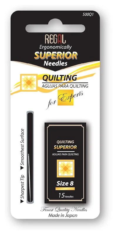 Quilting Between Needles Size 8 by Regal Needles