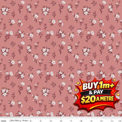 A WALK ON THE PRAIRIE C15232- DUSTYROSE 100% COTTON