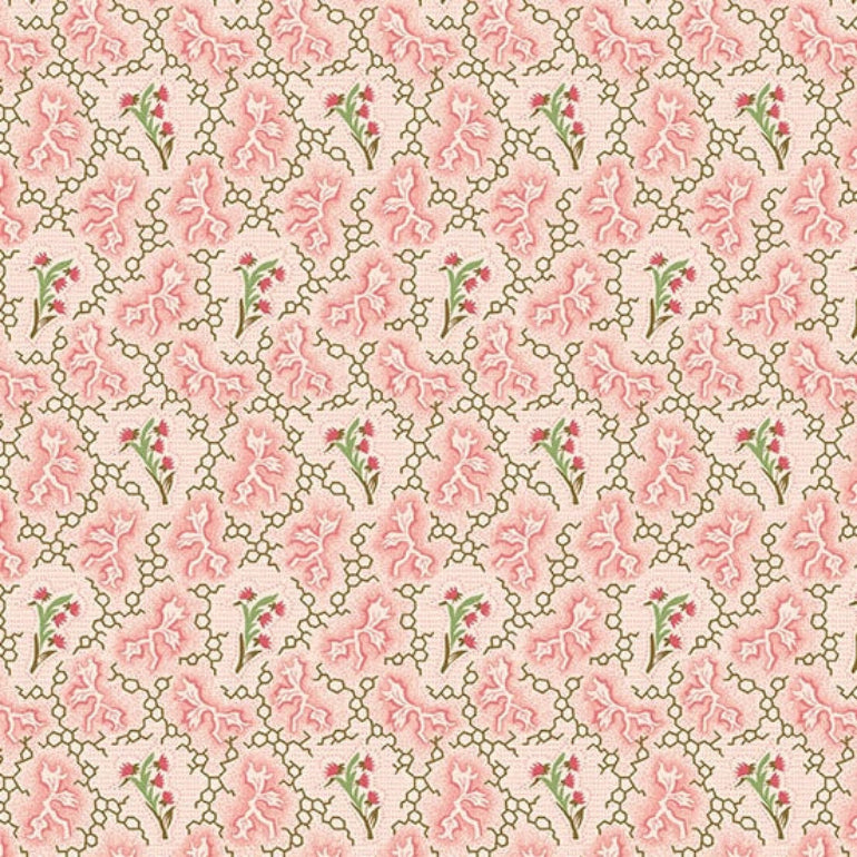 AYLA Thistle Bloom Blush Pink A-1721-E by Max and Louise 100% Cotton Fabric