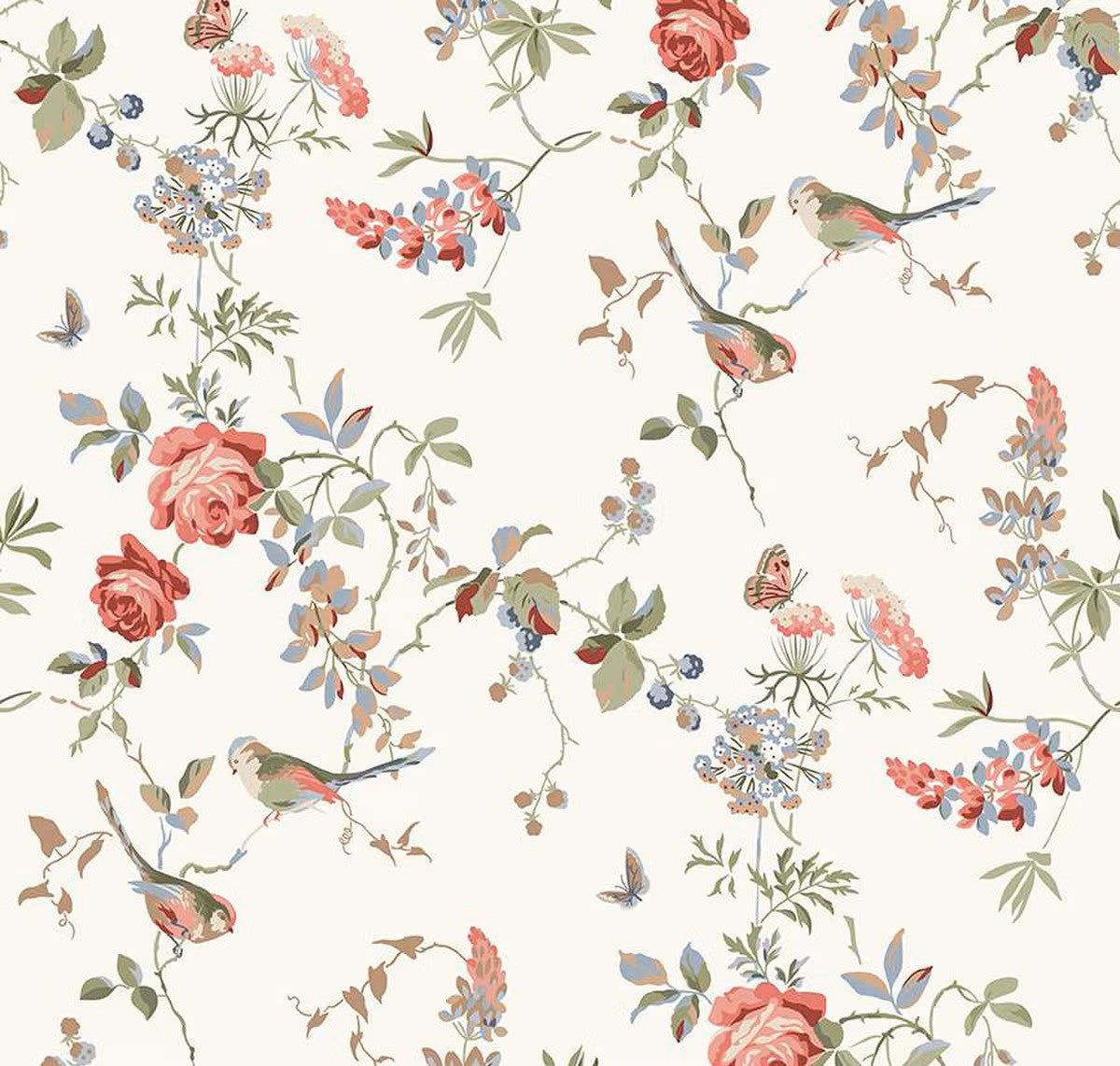 ANNE OF GREEN GABLES FLORAL - C16121-CREAM - 100% Cotton