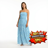 Alessia 108" Wide Back Light Blue