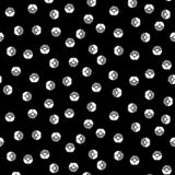 Along the Fields Circle Flower Space Black By Cotton And Steel 100% Cotton Fabric WOF 110cm-112cm