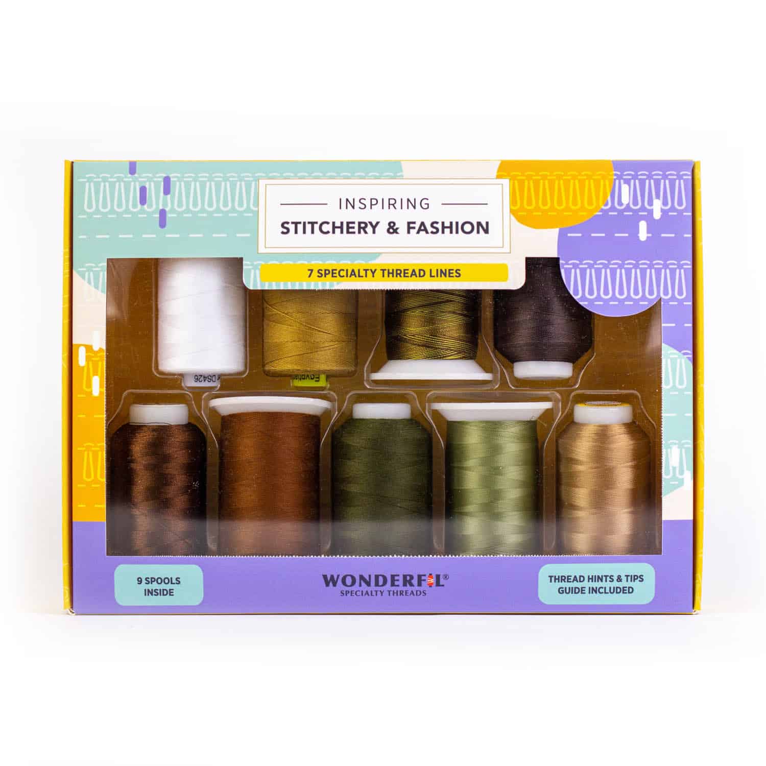 WonderFil Inspiring Stitchery & Fashion Pack – 9 Spools
