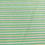 Green Striped Poly Cotton Fabric