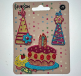 Beutron Birthday Iron On Motif 3 Pack