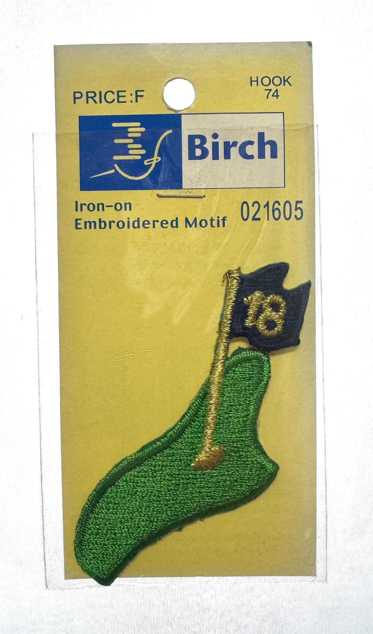 Birch 18th Hole Golf Iron On Motif