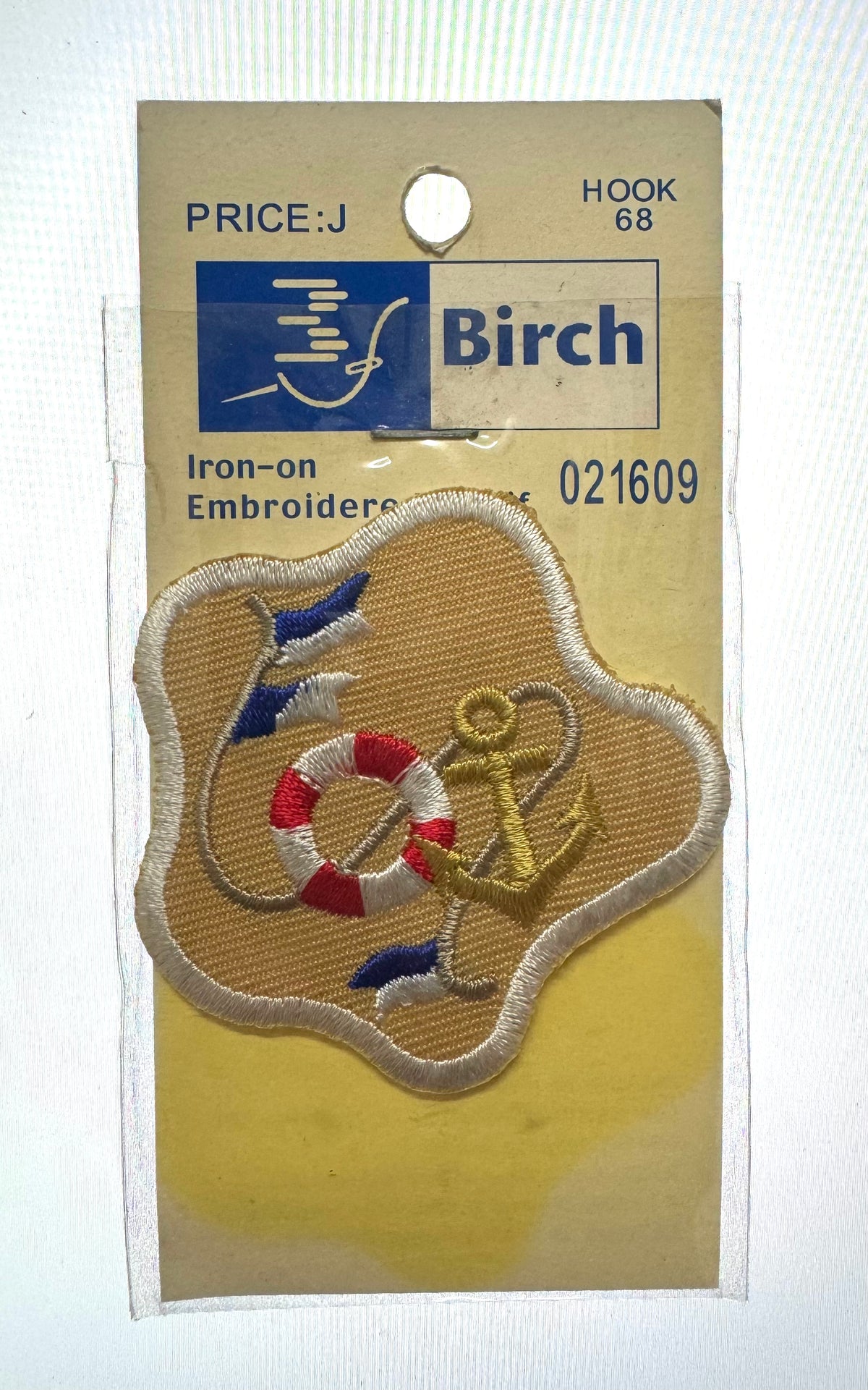 Birch Anchor, Flag and Buoy Iron On Motif