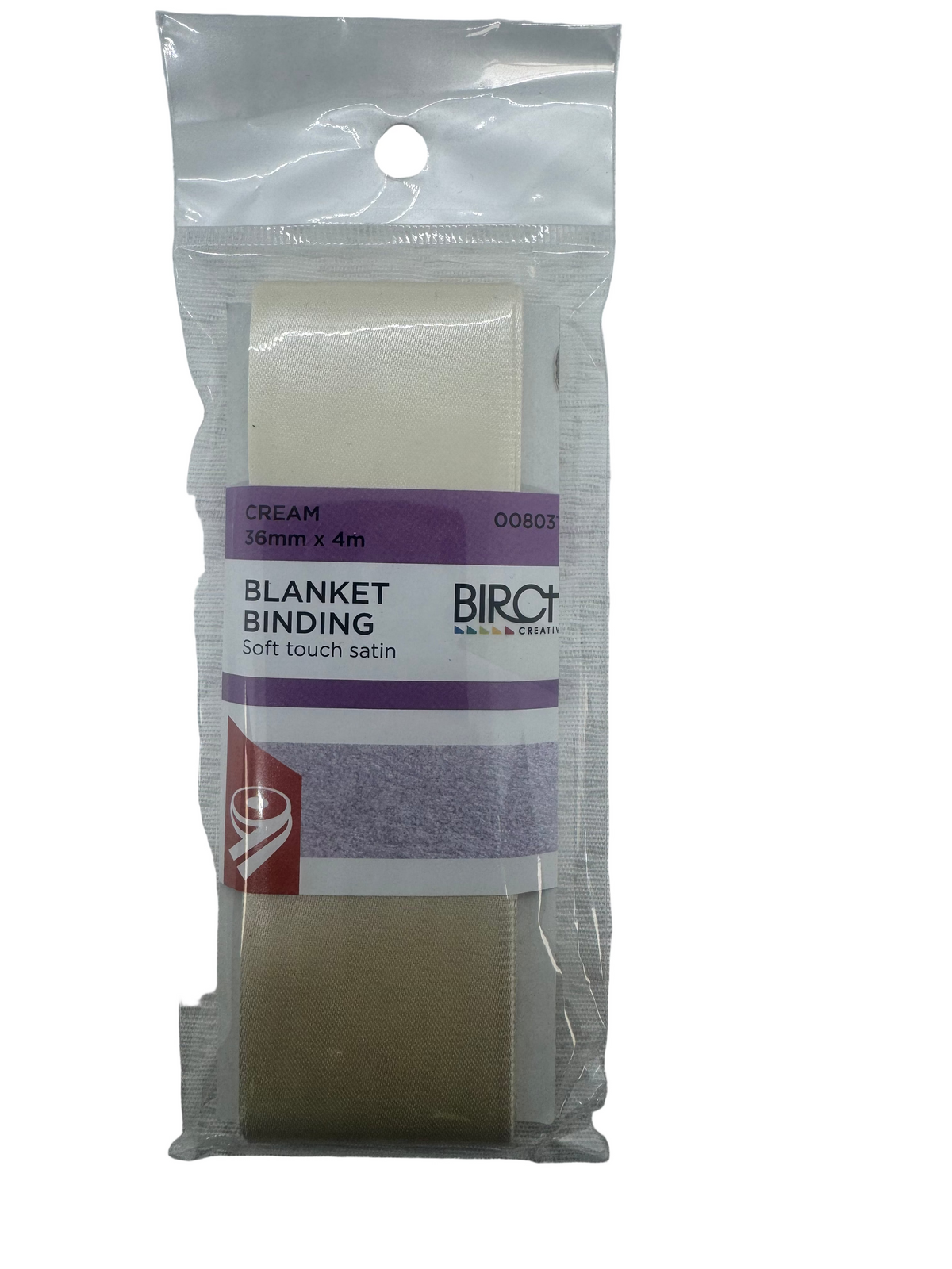 Birch Blanket Binding Cream 36mm x 4m
