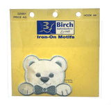 Birch Blue Teddy Iron On Motif