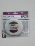Birch Cotton Tape 12mm x 5m White