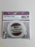 Birch Cotton Tape 25mm x 5m White