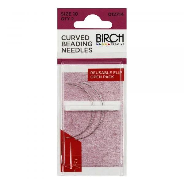 Birch Curved Beading Needles - Size 10, 2 Pack