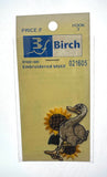 Birch Duck and Sunflowers Iron On Motif