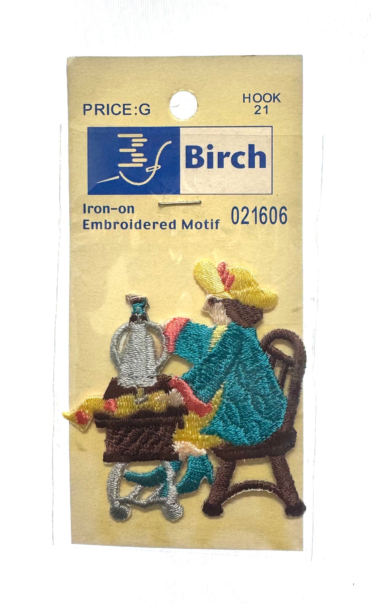 Birch Lady Sewing Iron On Motif