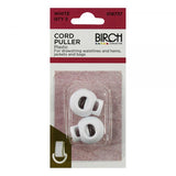 Birch Round Cord Ends White, 2 Pack, 8mm