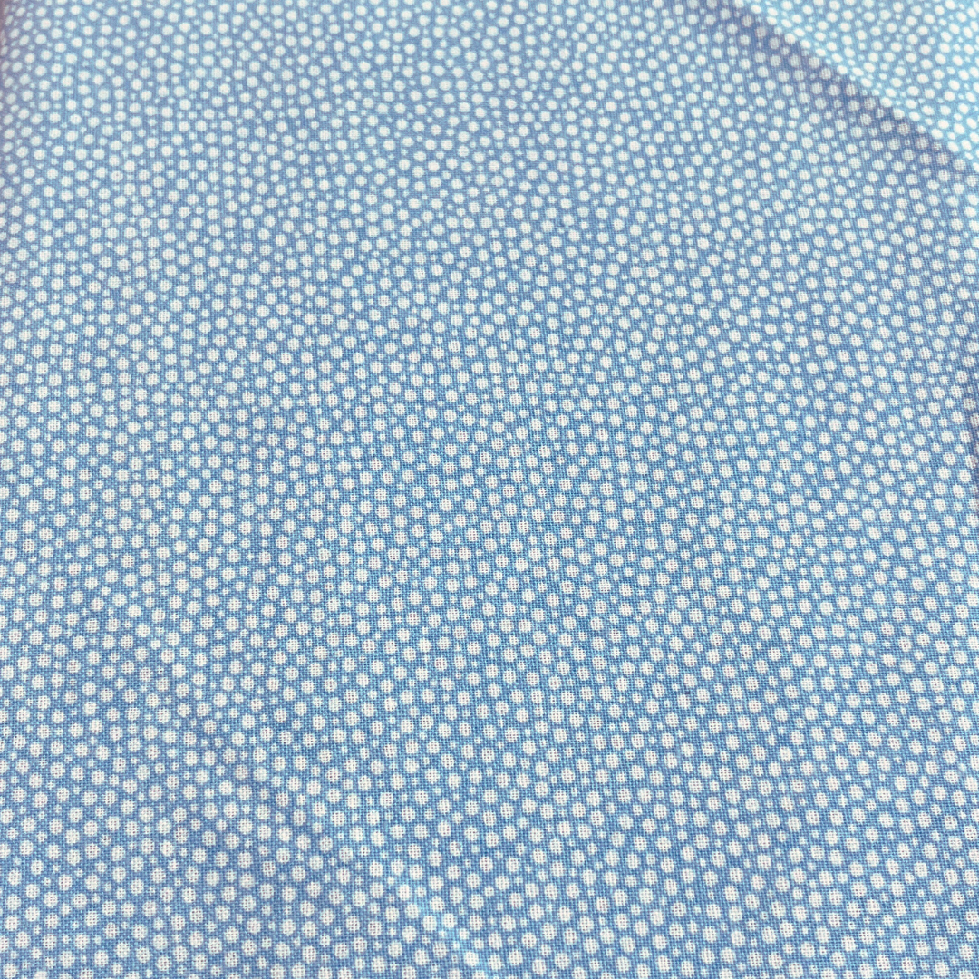 Birch Seasons Fabrics Blue Dots Blenders 100% Cotton Fabric WOF 110cm-  112cm