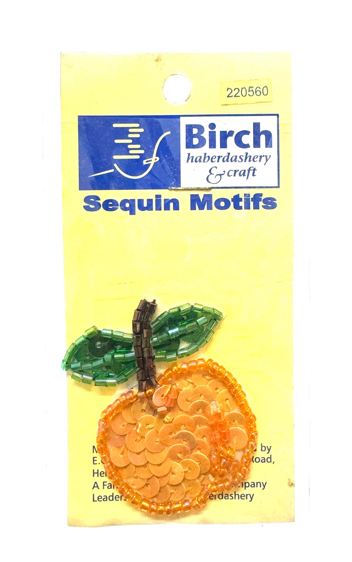 Birch Sequin Orange Iron On Motif