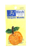 Birch Sequin Orange Iron On Motif