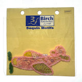 Birch Sequin Plane Iron On Motif