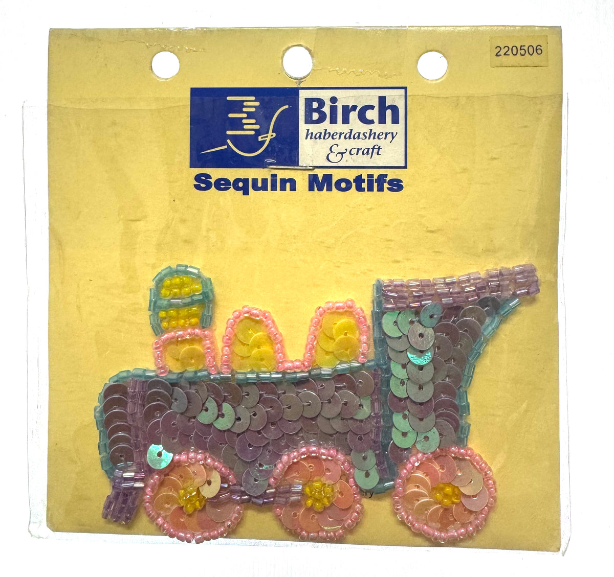 Birch Sequin Train Iron On Motif