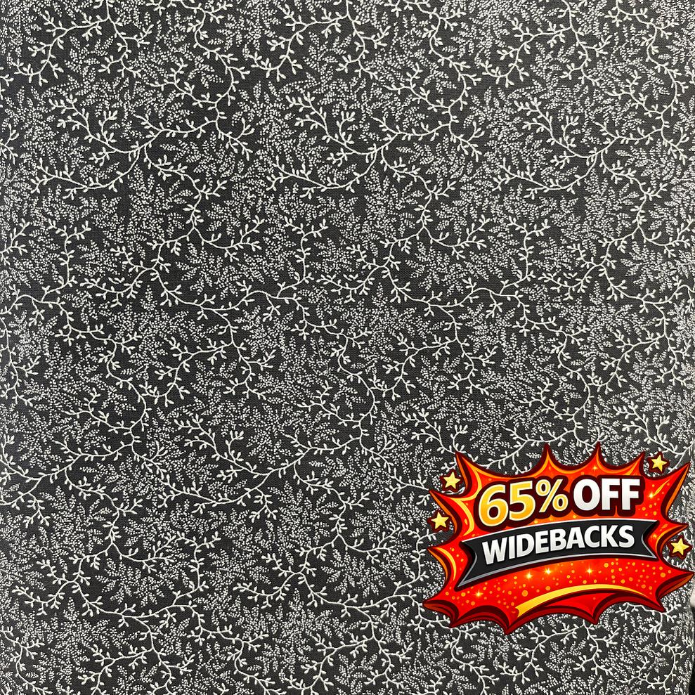 Black Floral Wideback Fabric – Wide Extra Wide Quilting Cotton 108 in or 270cm $23.10 a metre CLICK HERE