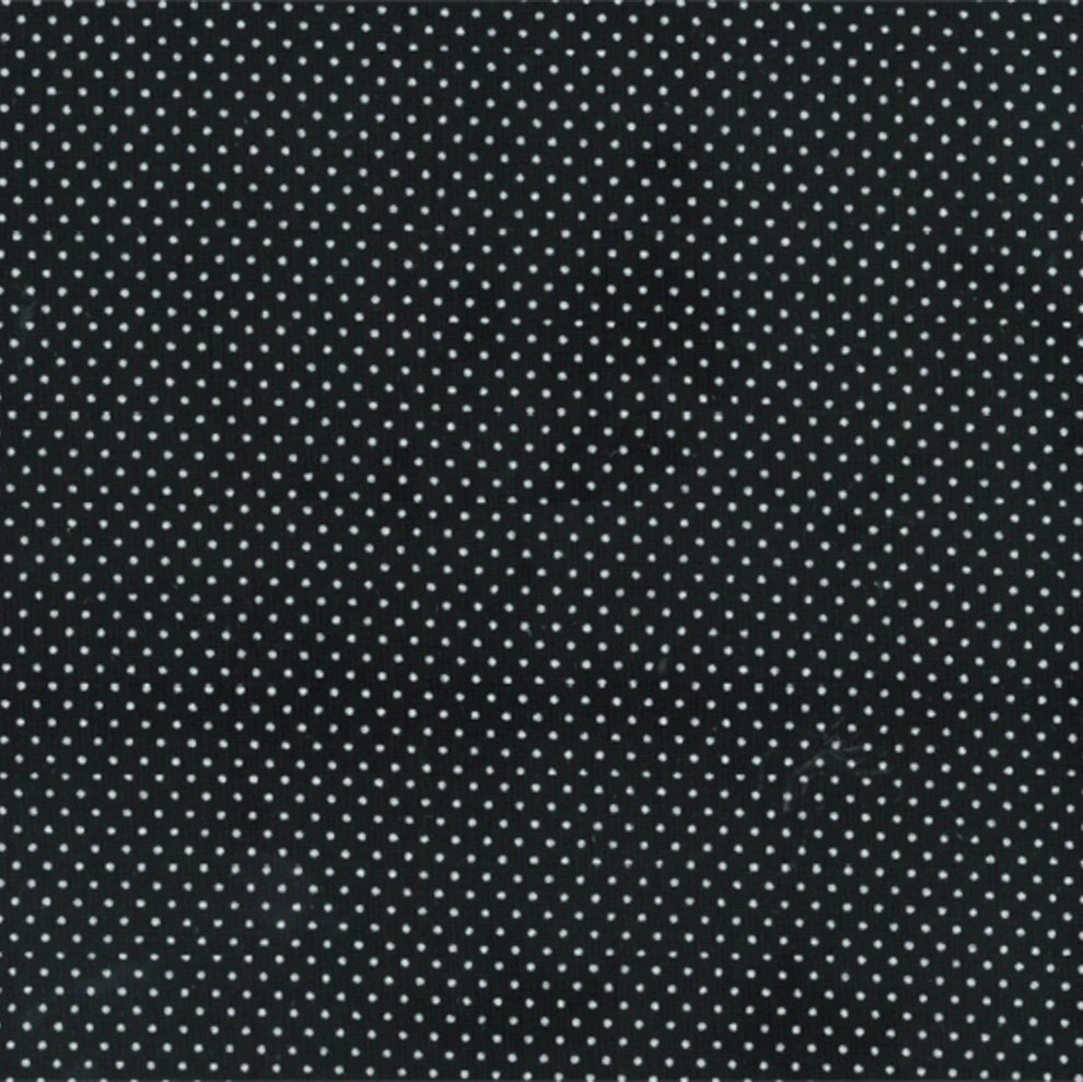 Handiworks Fabrics PB 10319s Tiny Black & White Dots WOF 110-112cm