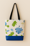 DIY Luxe Tote Bag Kit – Premium Fabric + Easy Instructions Blue Rhino and Frogs