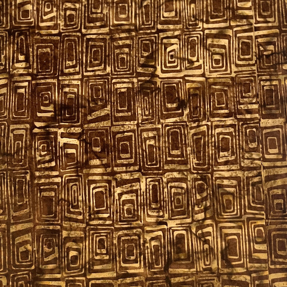 Brown 06 Batik 100% Cotton Fabric WOF 110cm-112cm