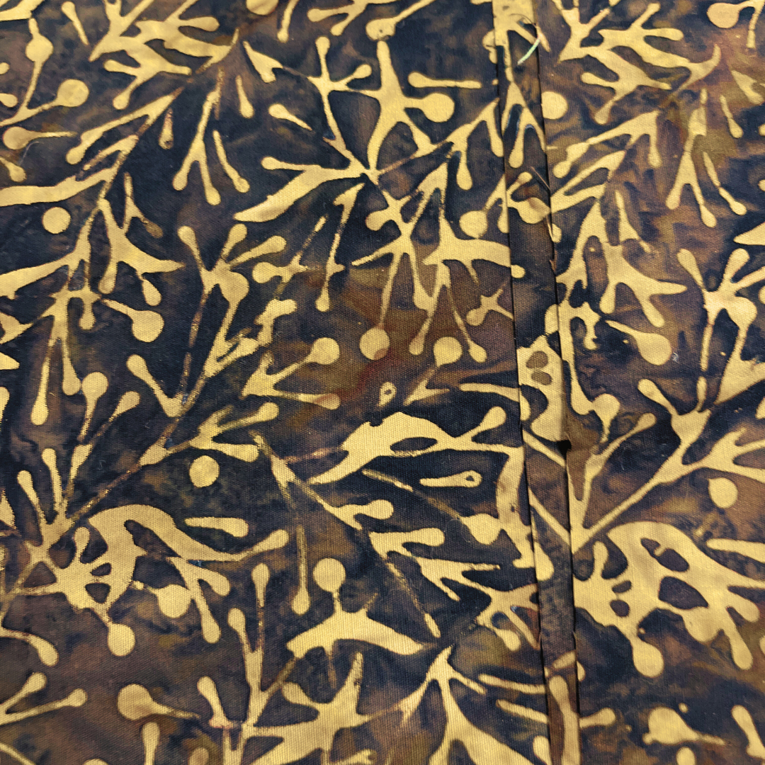 Brown Batik 100% Cotton Fabric WOF 110cm- 112cm